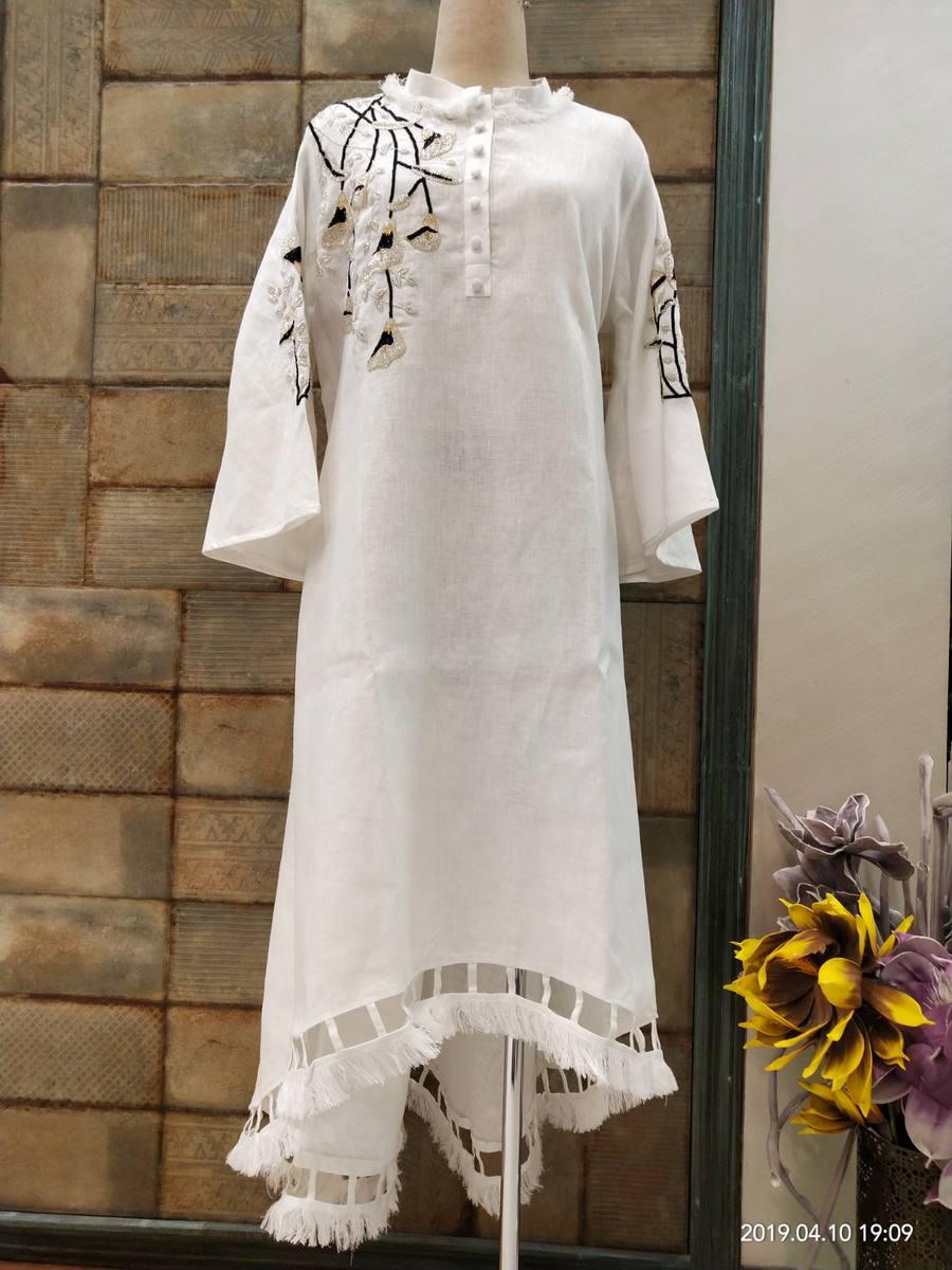 Ivory Linen Kurta Set